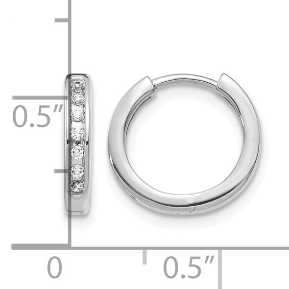 Diamond Hinged Hoop Earrings