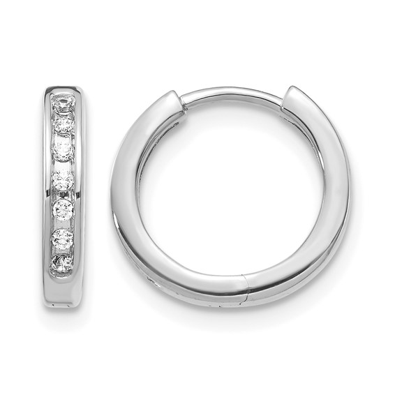 Diamond Hinged Hoop Earrings