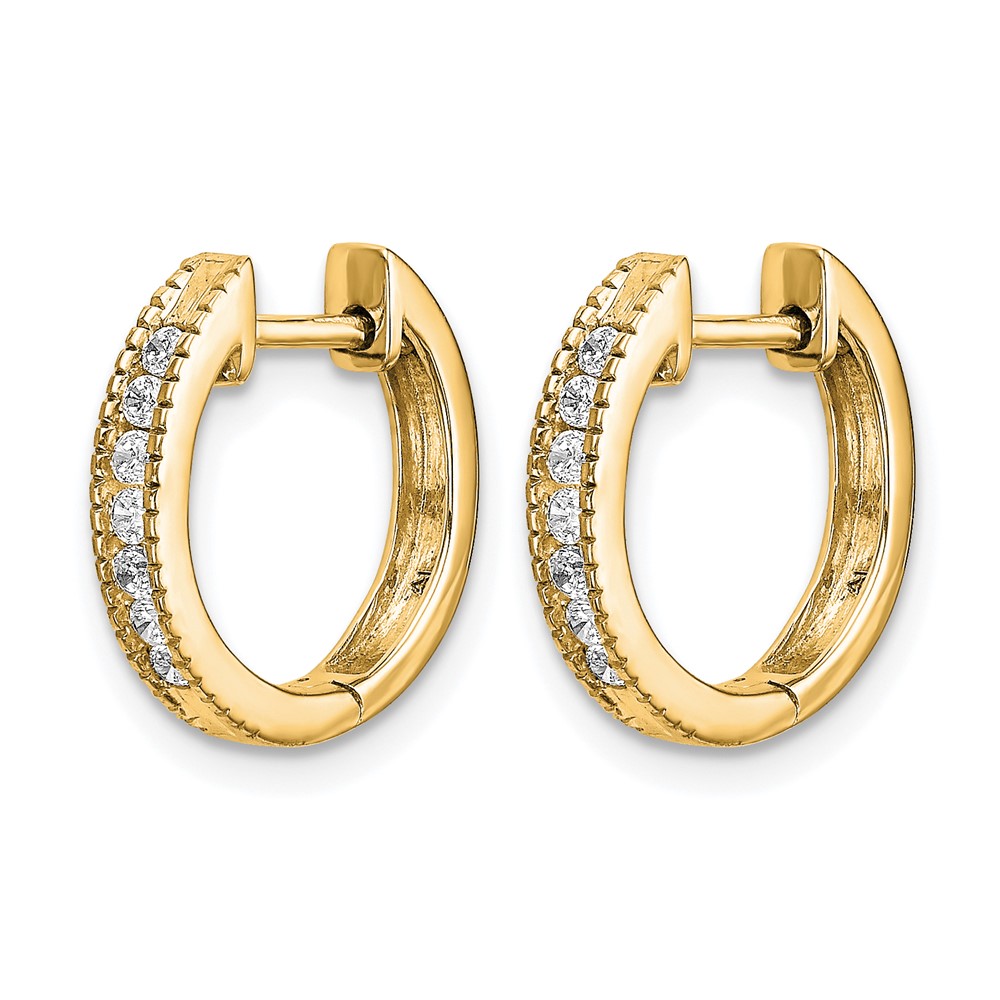 14k Diamond Hinged Hoop Earrings (EM5360-020-YA)