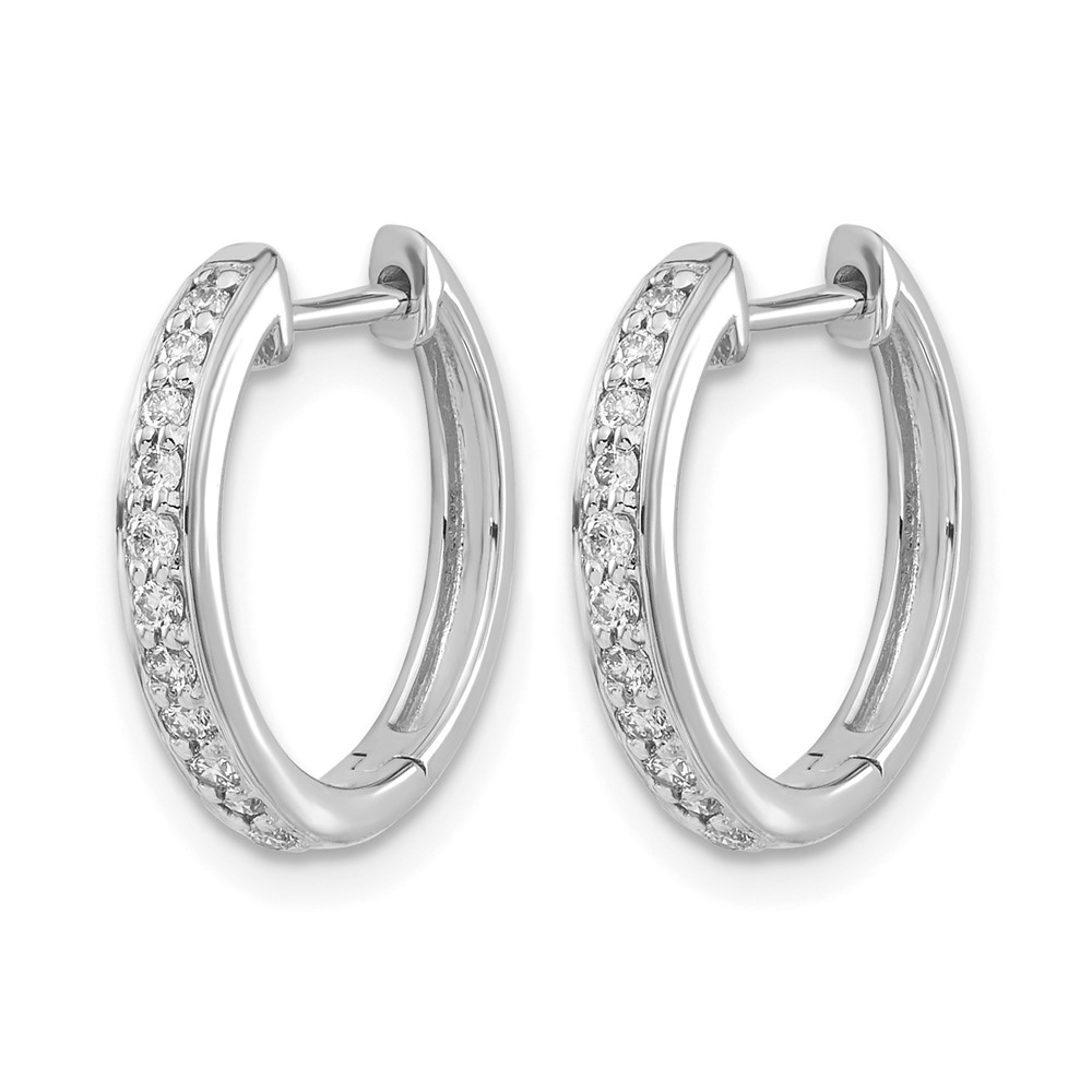 10k White Gold Diamond Complete Hinged Hoop Earrings (EM5363-025-1WA)