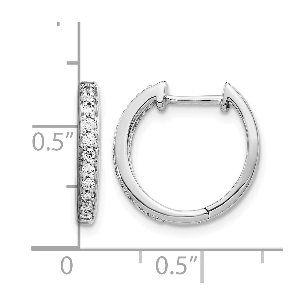10k White Gold Diamond Complete Hinged Hoop Earrings (EM5363-025-1WA)