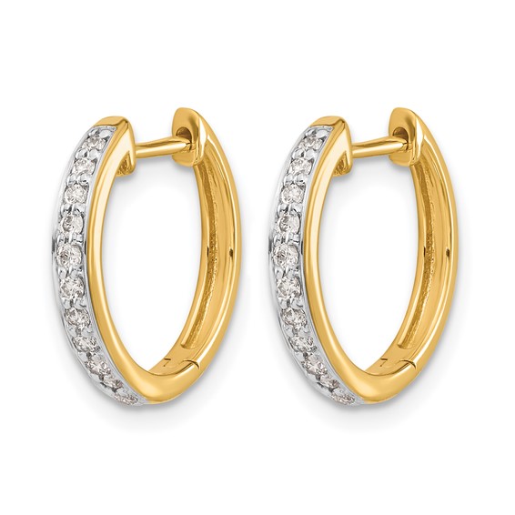 14k Diamond Hinged Hoop Earrings, Blank, Mtg Only
