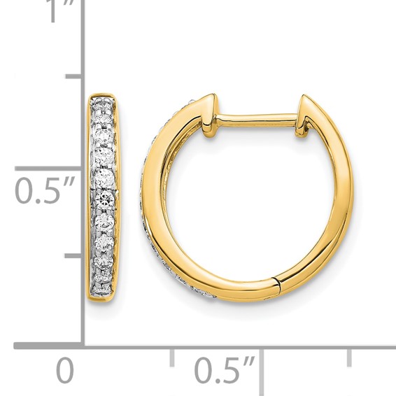 14k Diamond Hinged Hoop Earrings, Blank, Mtg Only