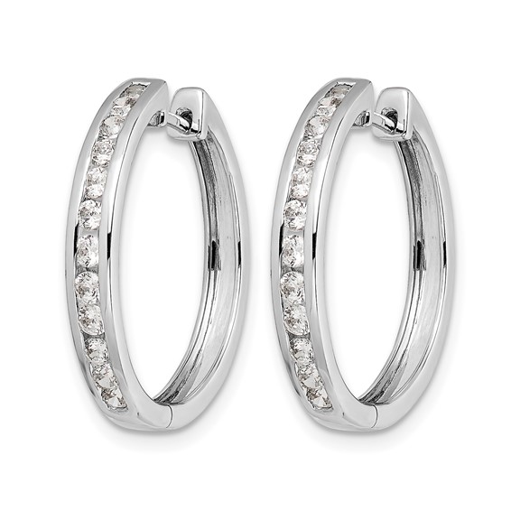 Diamond Hinged Hoop Earrings