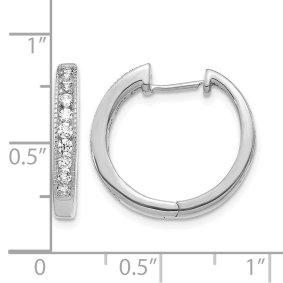 Diamond Hinged Hoop Earrings