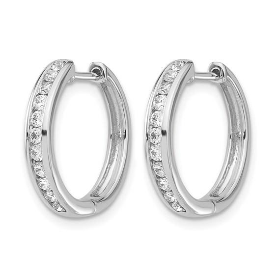 Diamond Hinged Hoop Earrings