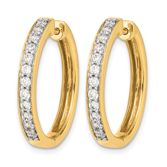 Diamond Hinged Hoop Earrings