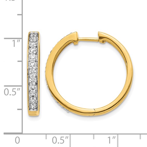 Diamond Hinged Hoop Earrings
