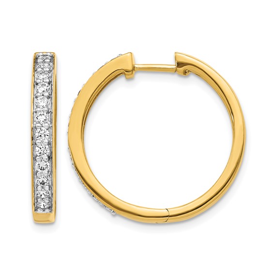Diamond Hinged Hoop Earrings
