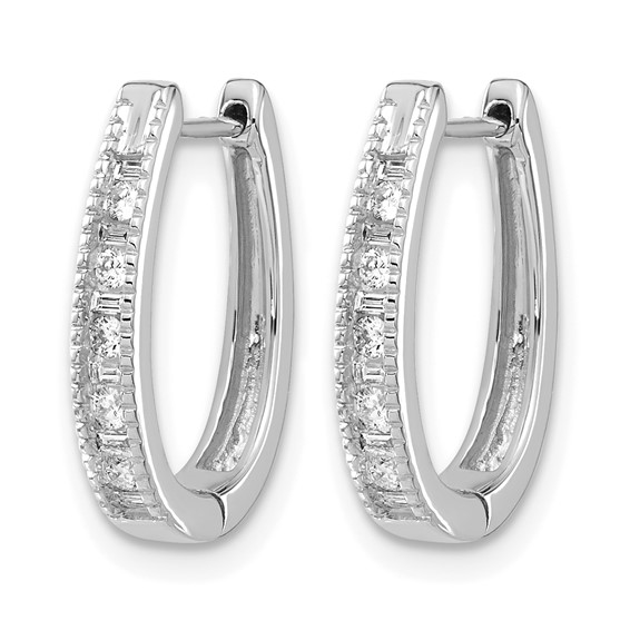 Diamond Hinged Hoop Earrings
