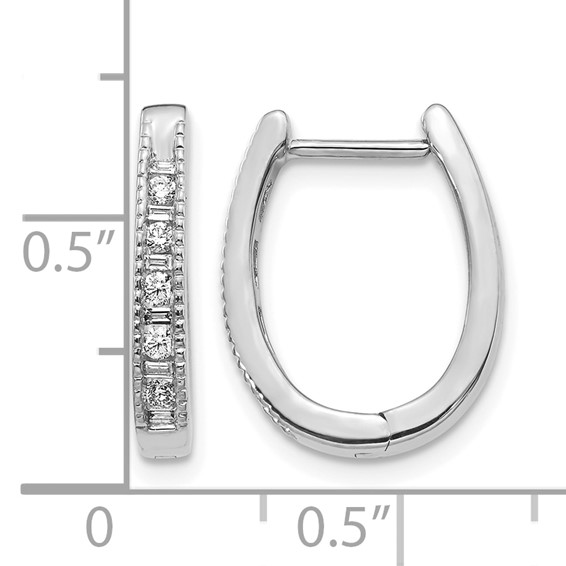Diamond Hinged Hoop Earrings