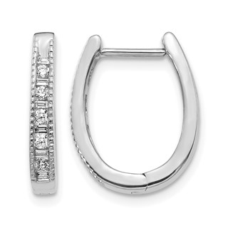 Diamond Hinged Hoop Earrings