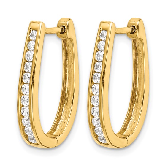 Diamond Hinged Hoop Earrings