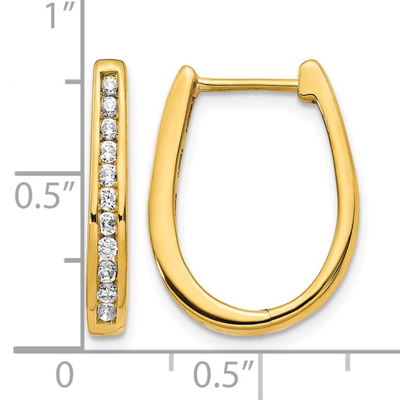 Diamond Hinged Hoop Earrings