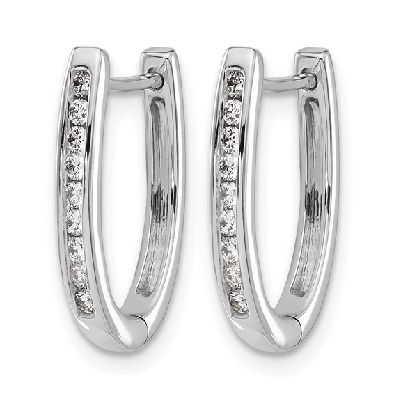 Diamond Hinged Hoop Earrings