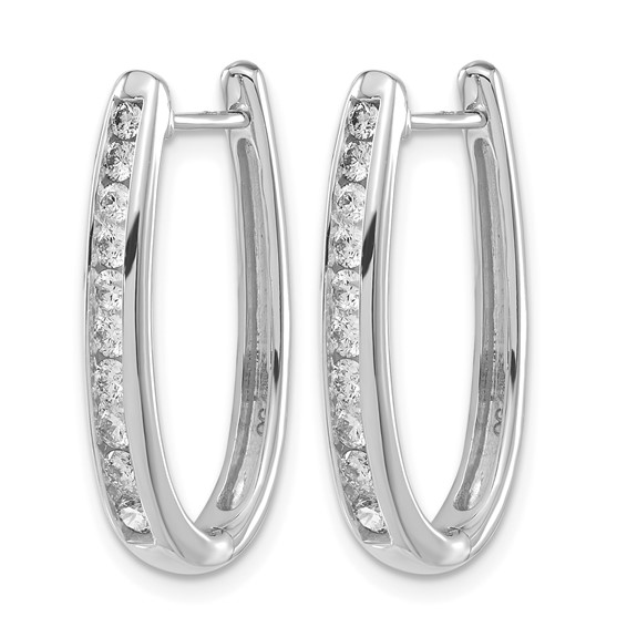 Diamond Hinged Hoop Earrings