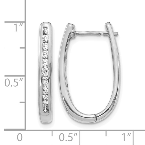Diamond Hinged Hoop Earrings