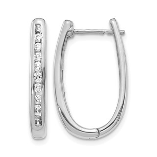 Diamond Hinged Hoop Earrings