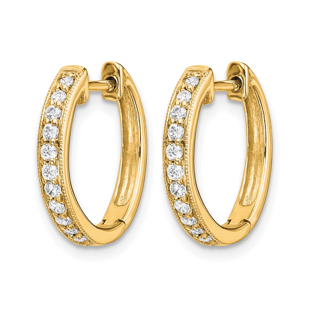 14k Diamond Hinged Hoop Earrings (EM5374-013-YA)