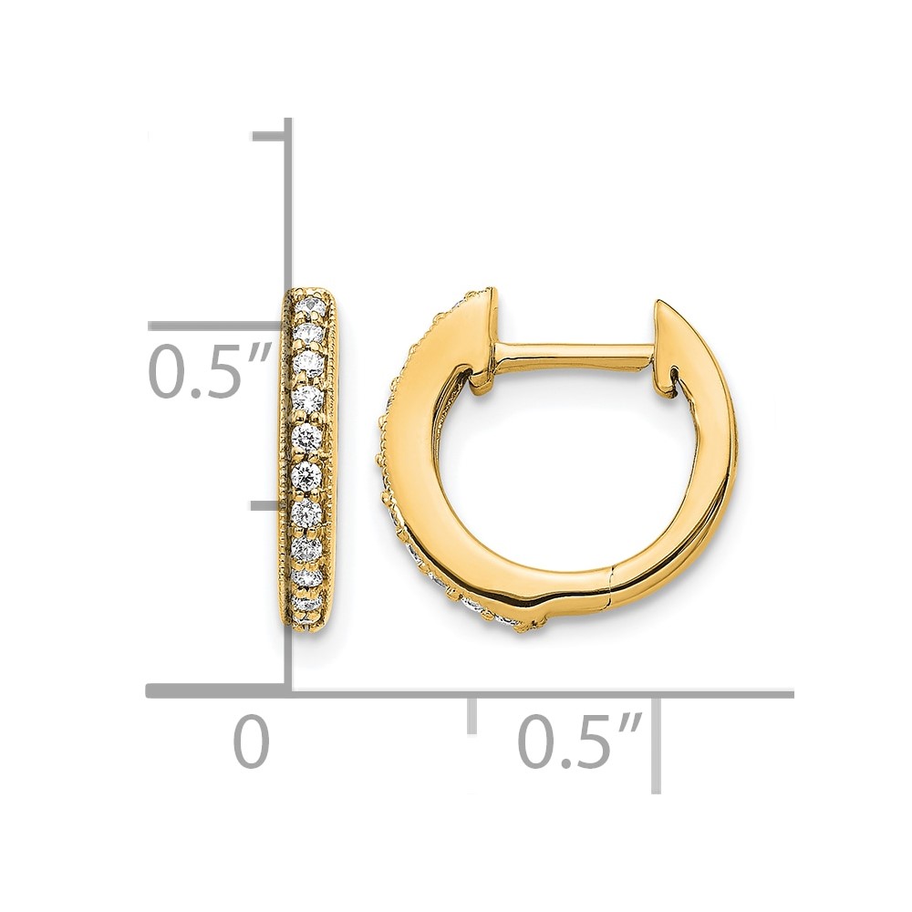 14k Diamond Hinged Hoop Earrings (EM5374-013-YA)