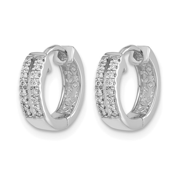 Diamond Hinged Hoop Earrings