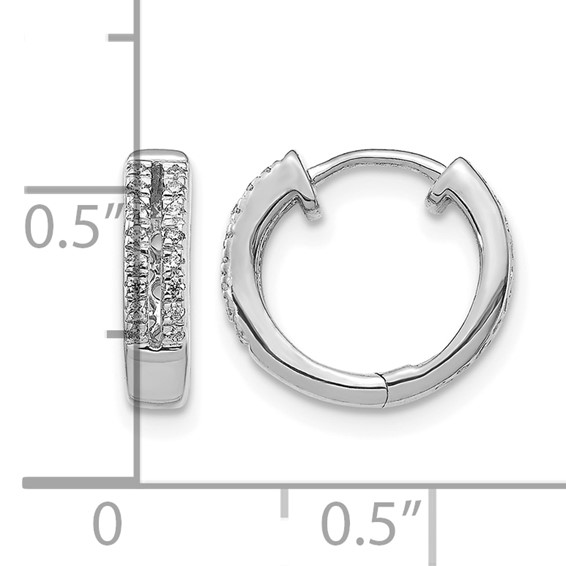 Diamond Hinged Hoop Earrings