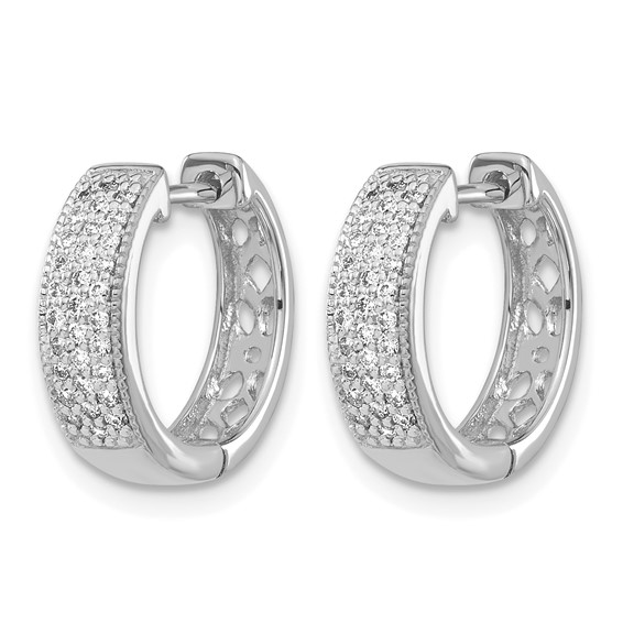 Diamond Hinged Hoop Earrings