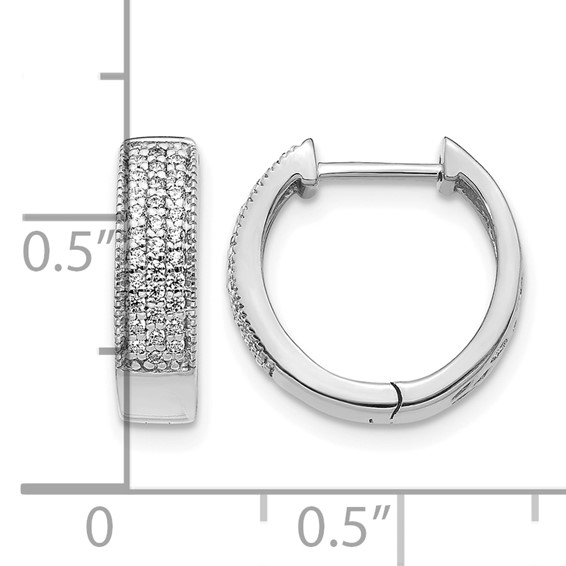 Diamond Hinged Hoop Earrings