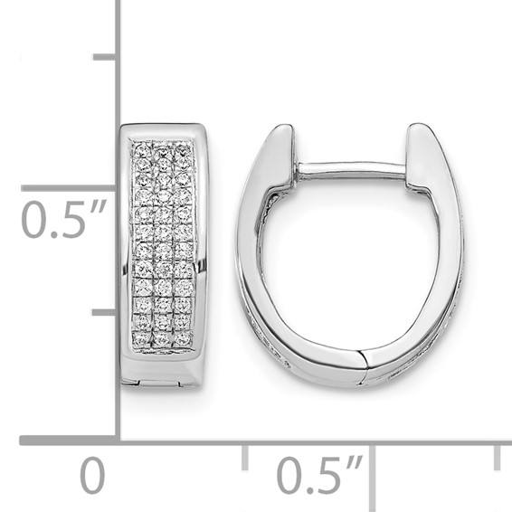 Gold Diamond Hinged Hoop Earrings