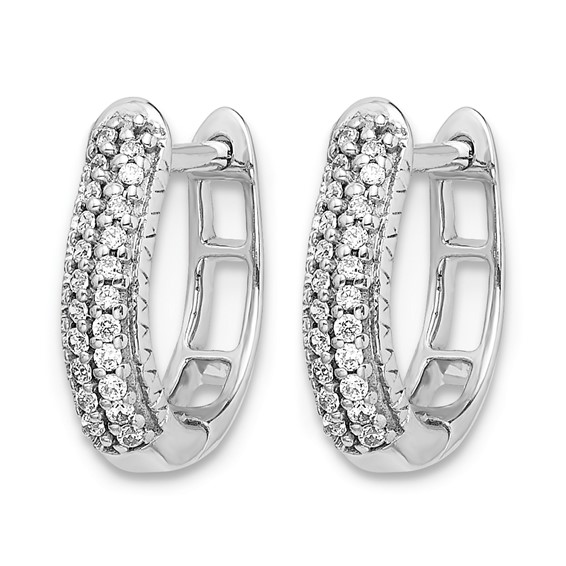 Gold Diamond Hinged Hoop Earrings