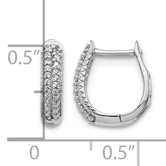 Gold Diamond Hinged Hoop Earrings