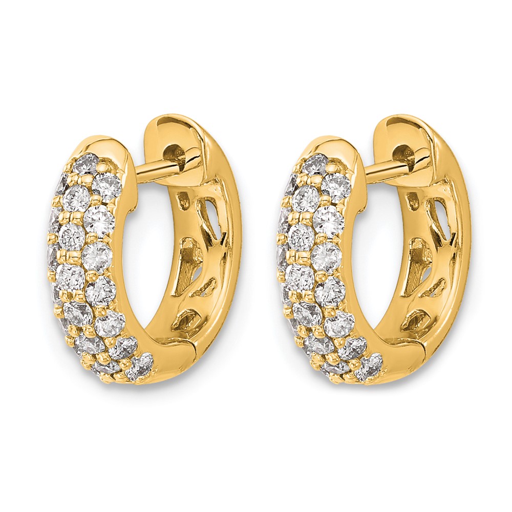 10k Diamond Hinged Hoop Earrings (EM5386-050-1YA)