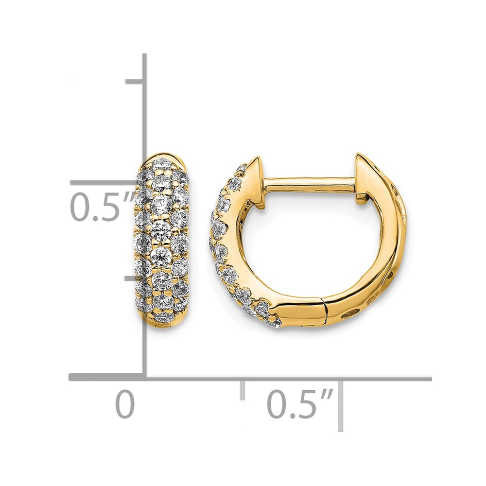 10k Diamond Hinged Hoop Earrings (EM5386-050-1YA)