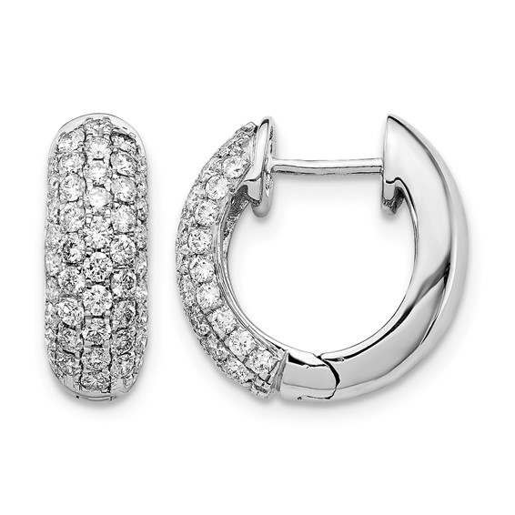 Diamond Hinged Hoop Earrings