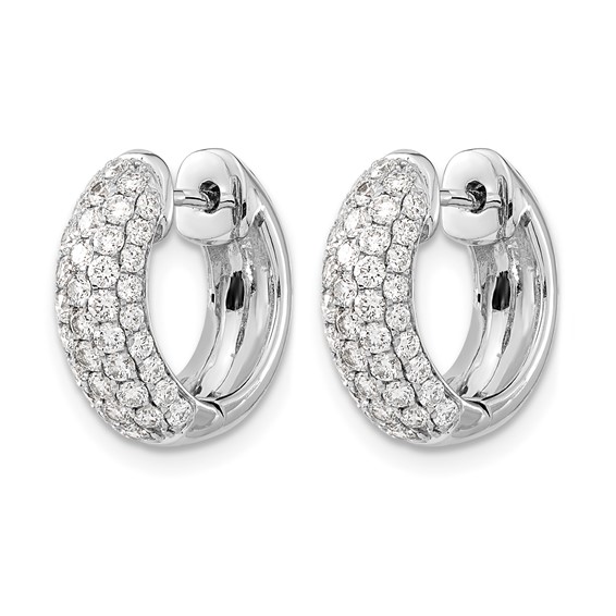 Diamond Hinged Hoop Earrings