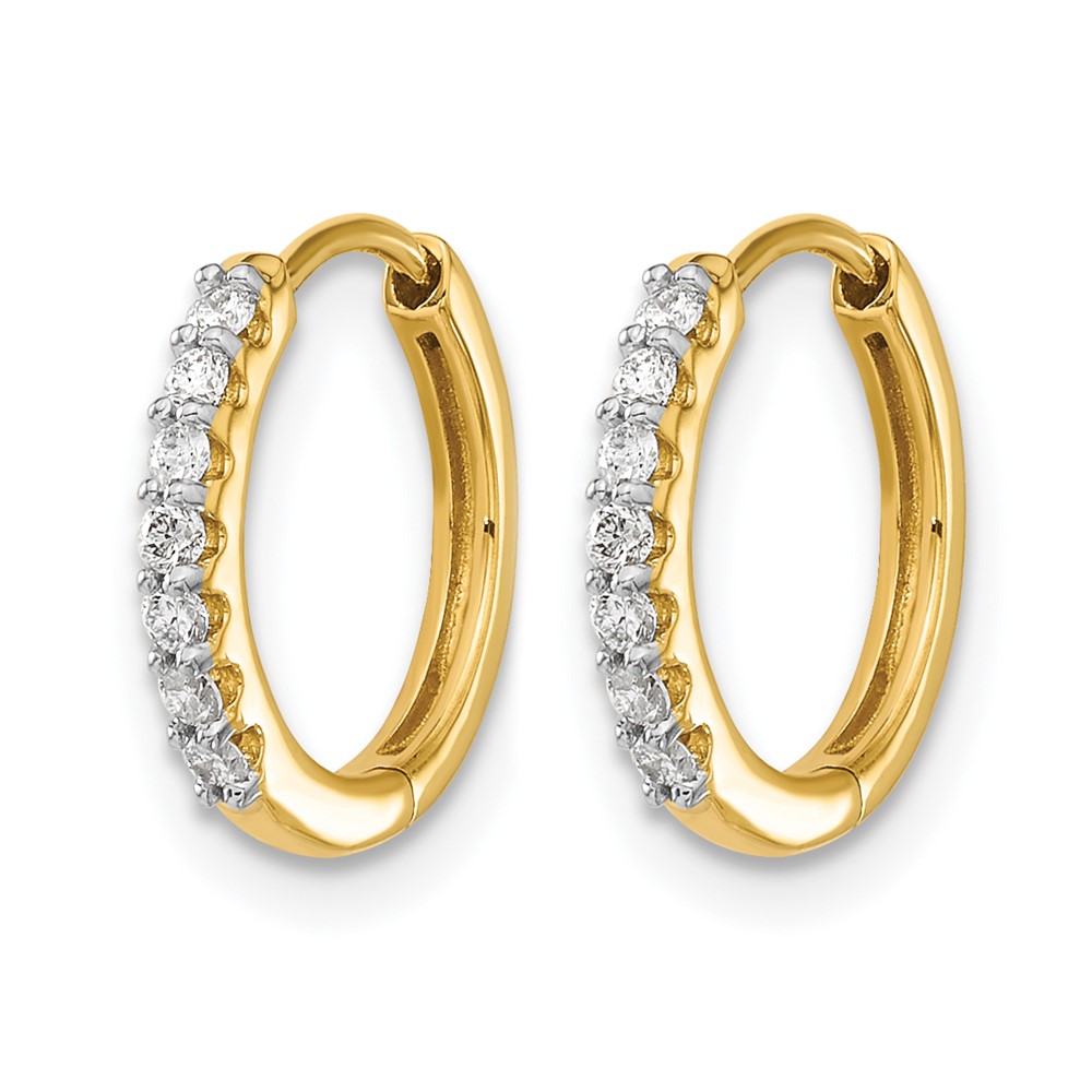 10k Diamond Hinged Hoop Earrings (EM5394-016-1YA)