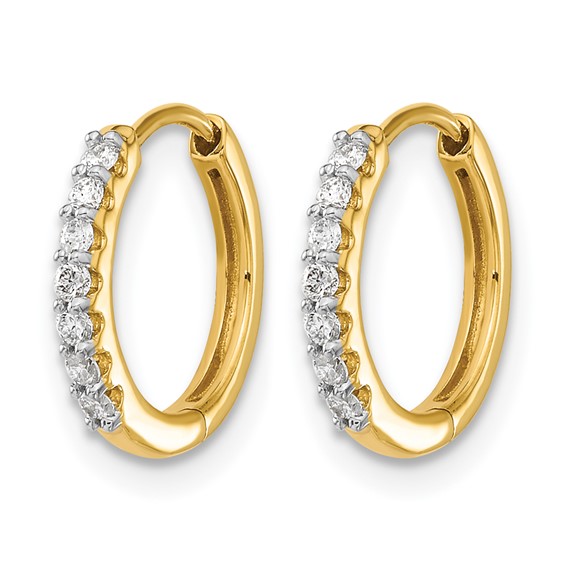 Diamond Hinged Hoop Earrings