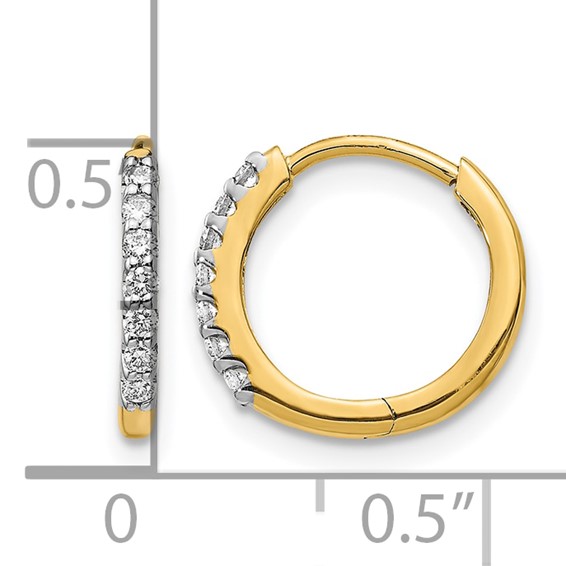 Diamond Hinged Hoop Earrings