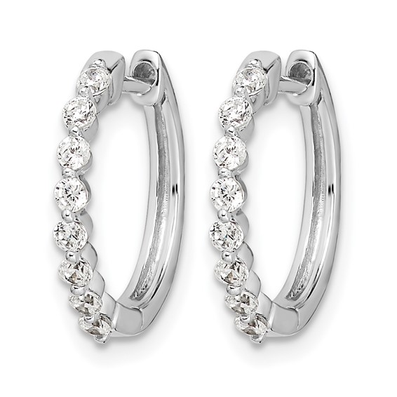 Diamond Hinged Hoop Earrings