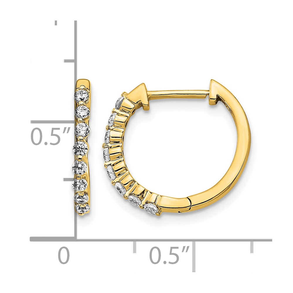 14k Diamond Hinged Hoop Earrings (EM5395-033-YA)