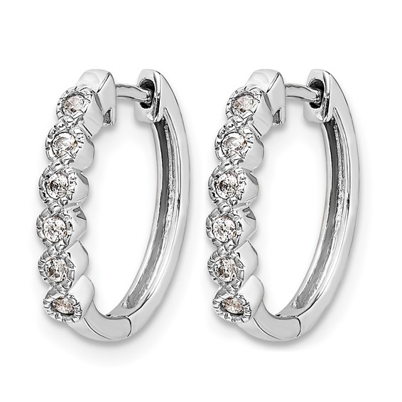 Diamond Hinged Hoop Earrings