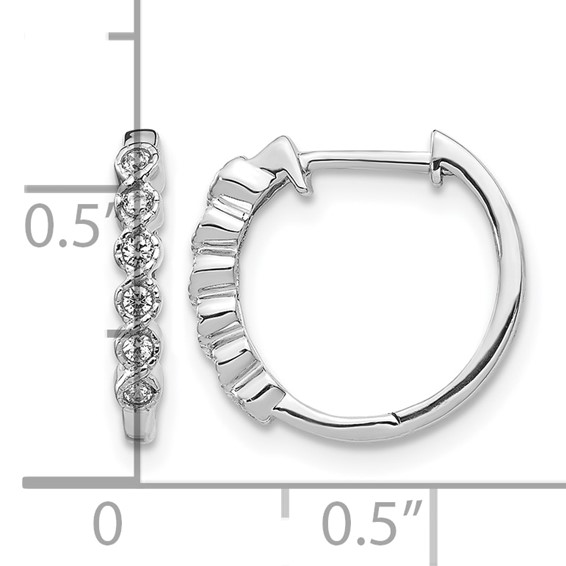 Diamond Hinged Hoop Earrings
