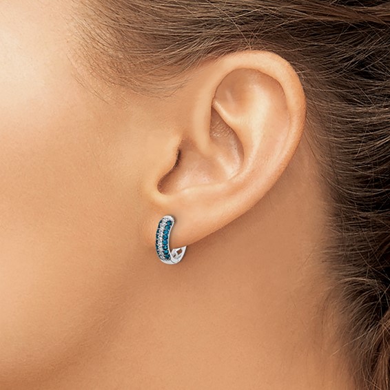 Diamond Hinged Hoop Earrings