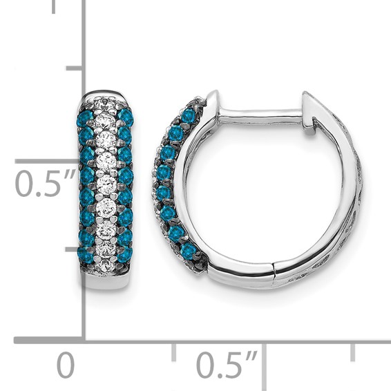 Diamond Hinged Hoop Earrings