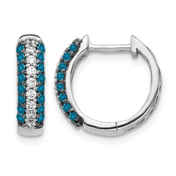 Diamond Hinged Hoop Earrings