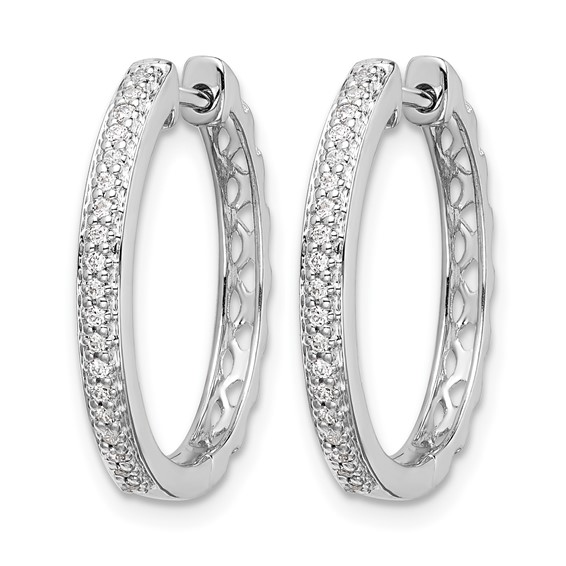Gold Diamond Hinged Hoop Earrings