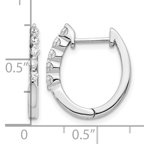 Gold Diamond Hinged Hoop Earrings