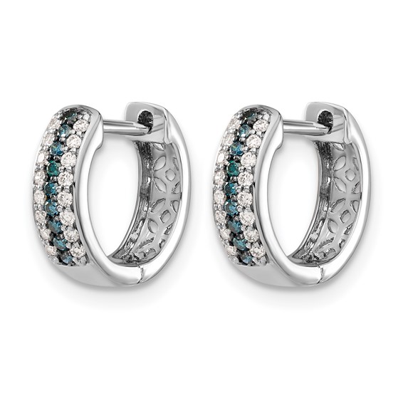 Gold Diamond Hinged Hoop Earrings