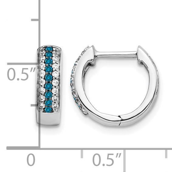 Gold Diamond Hinged Hoop Earrings