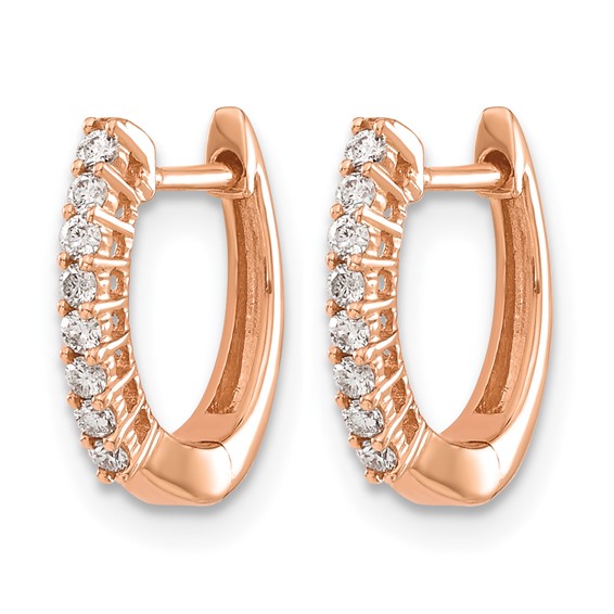 Gold Diamond Hinged Hoop Earrings